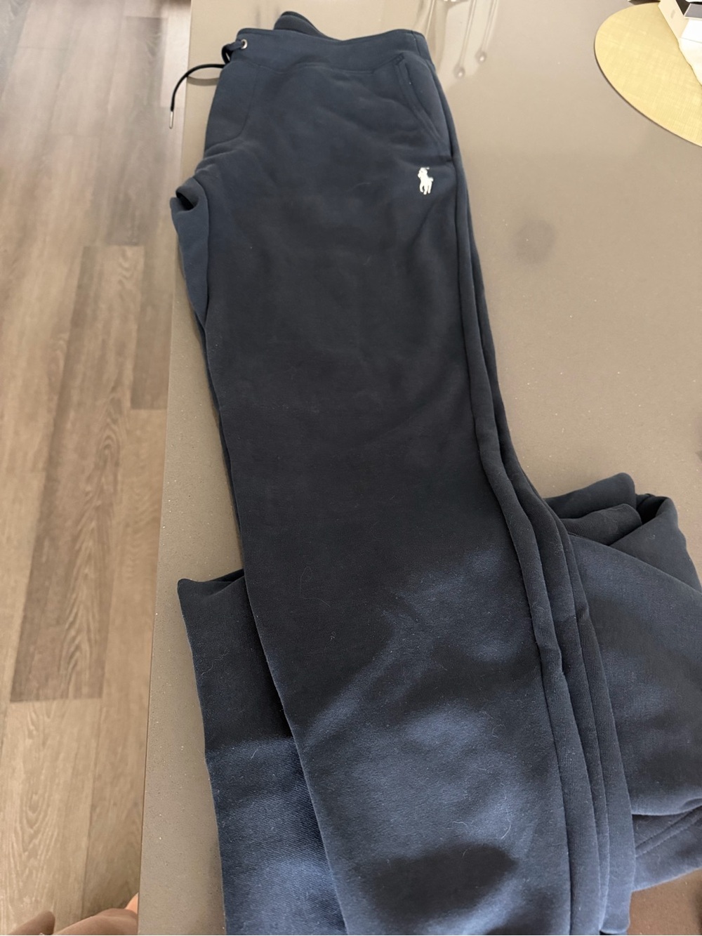 Polo by Ralph Lauren Mens Dark Navy Jogger Sweatpants with Embroidered Pony
